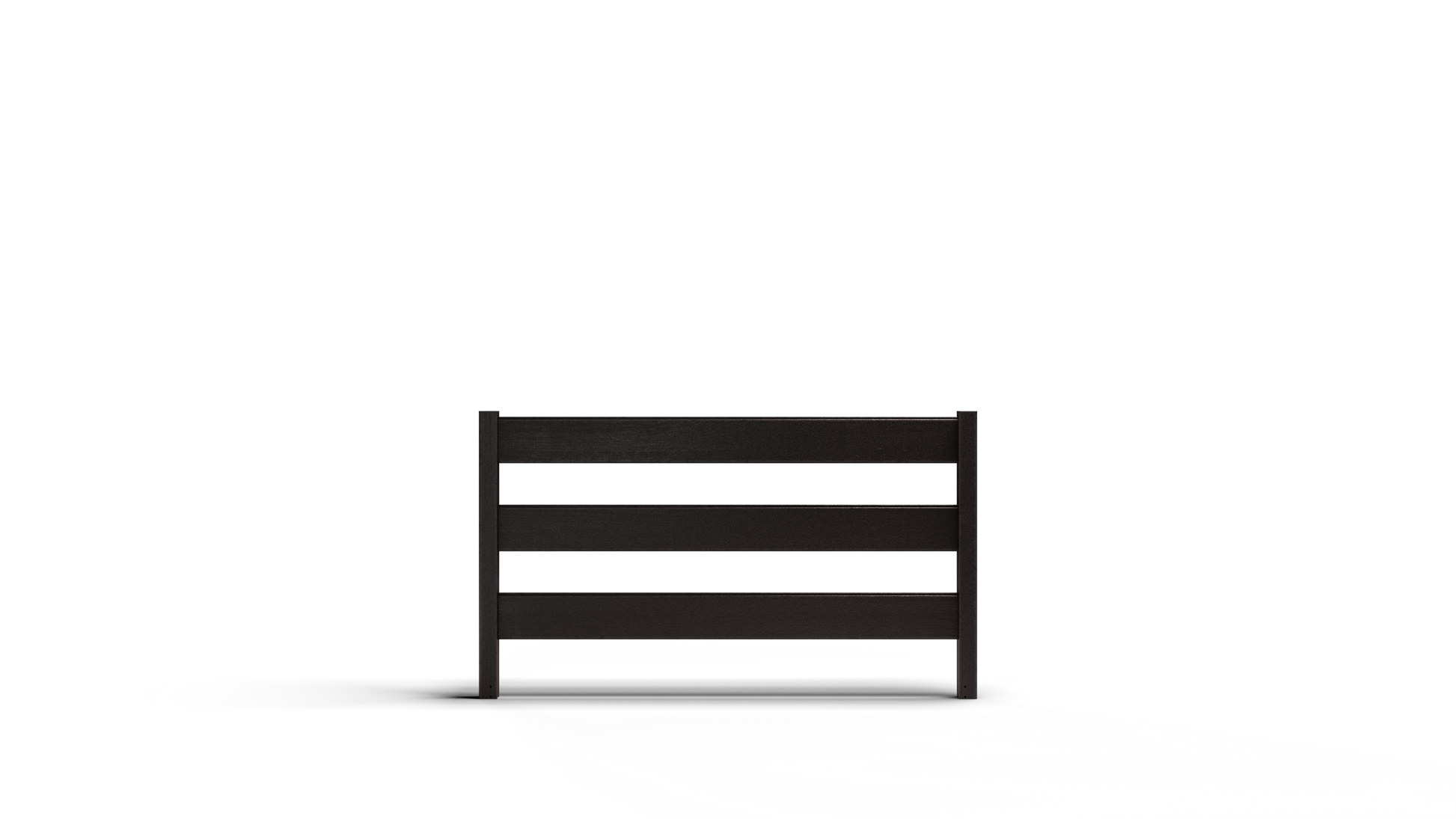 Composite Modern Three Board Ranch Rail (4 ft. H x 5.75 ft. W)– Hurricane Wind and Flame Spread Rated - Durable, Eco-Friendly, and Easy to Install