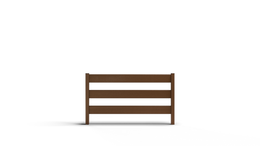 Composite Modern Three Board Ranch Rail (4 ft. H x 5.75 ft. W)– Hurricane Wind and Flame Spread Rated - Durable, Eco-Friendly, and Easy to Install