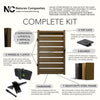 Composite Horizontal Full Size Gate – 6 ft. High x 4 ft. Wide – Sustainable, Strong, and Hidden Metal Frame for Extra Durability