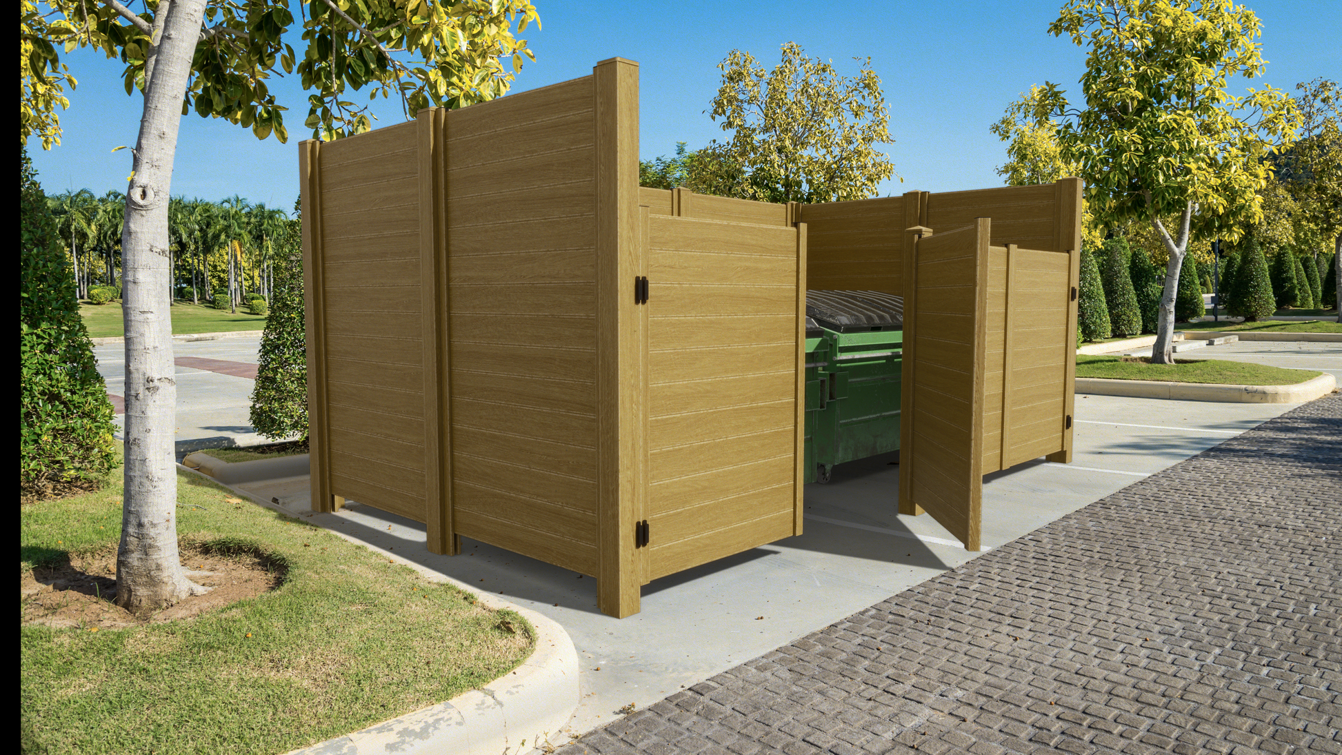 6x6 NC Composite Commercial Horizontal Privacy Fence – Built to Last, Weather-Resistant, Low Maintenance