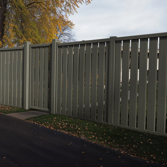 Composite Vertical Fence - 3.5 ft. H x 6 ft. W - Hurricane Wind, Flame Spread and Noise Reduction Rated - Durable, Eco-Friendly, and Low-Maintenance