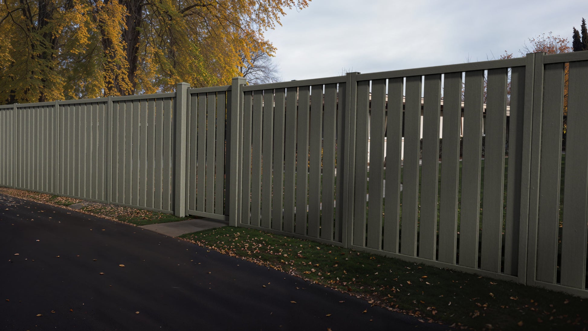Composite Vertical Fence - 3.5 ft. H x 6 ft. W - Hurricane Wind, Flame Spread and Noise Reduction Rated - Durable, Eco-Friendly, and Low-Maintenance