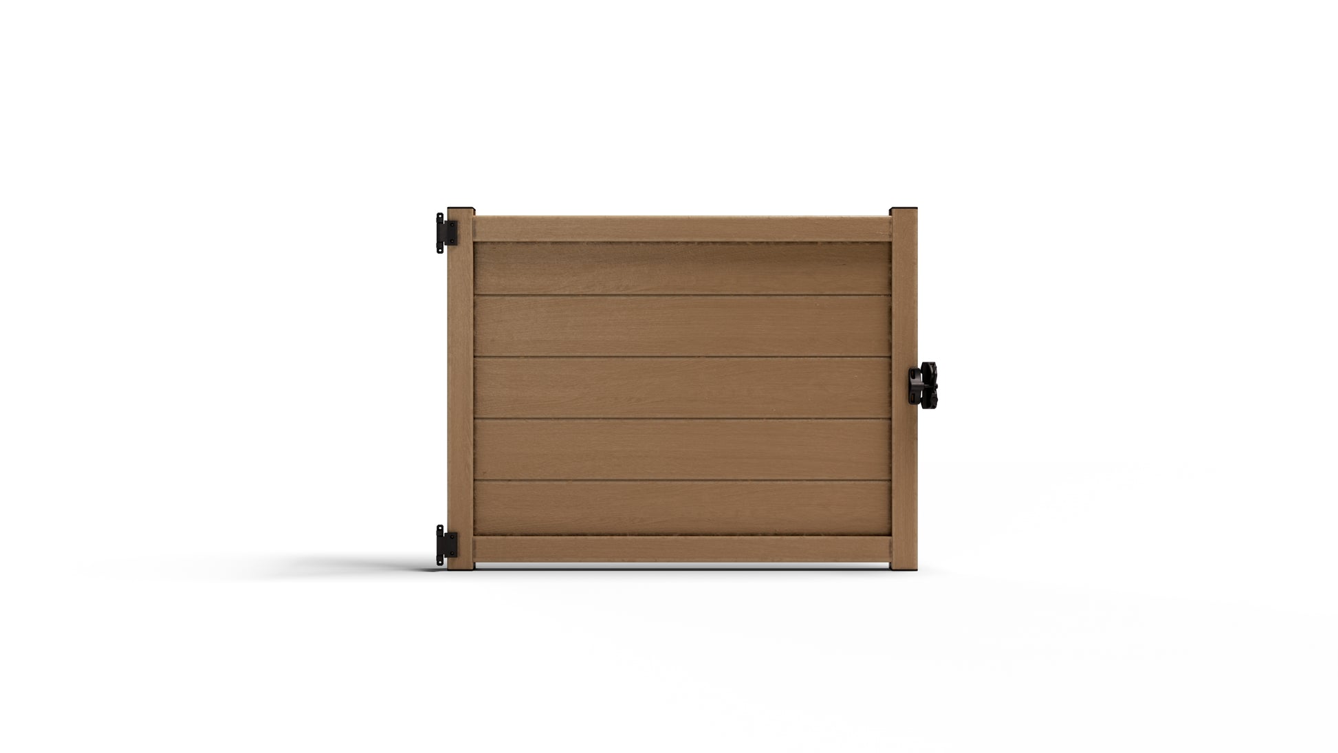 Composite Modern Horizontal Privacy Perimeter Fence Gate - 3.5 ft. H x 4 ft. W - Sustainable, Durable, Eco-Friendly, and Low-Maintenance - Made in the USA