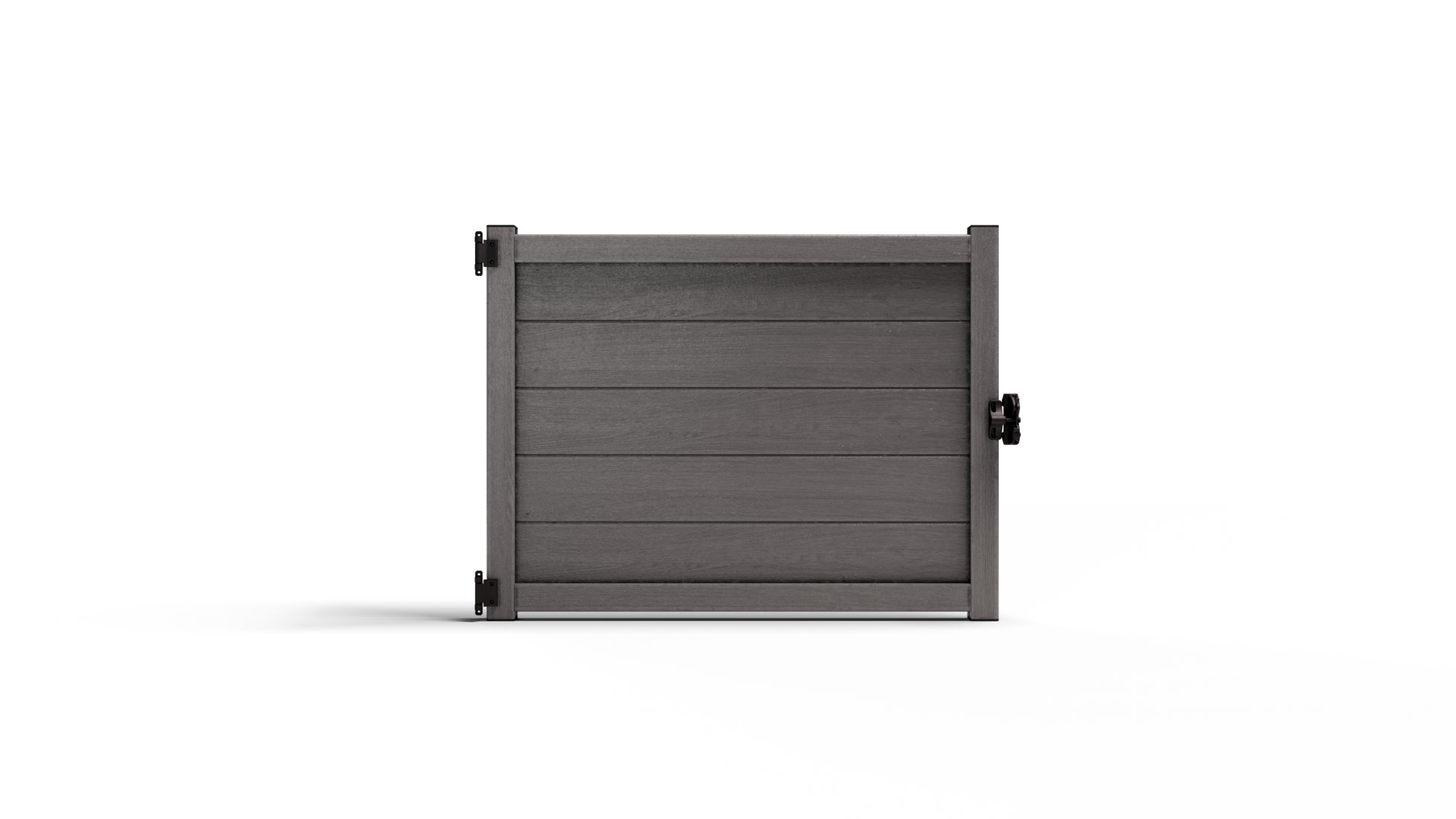 Composite Modern Horizontal Privacy Perimeter Fence Gate - 3.5 ft. H x 4 ft. W - Sustainable, Durable, Eco-Friendly, and Low-Maintenance - Made in the USA