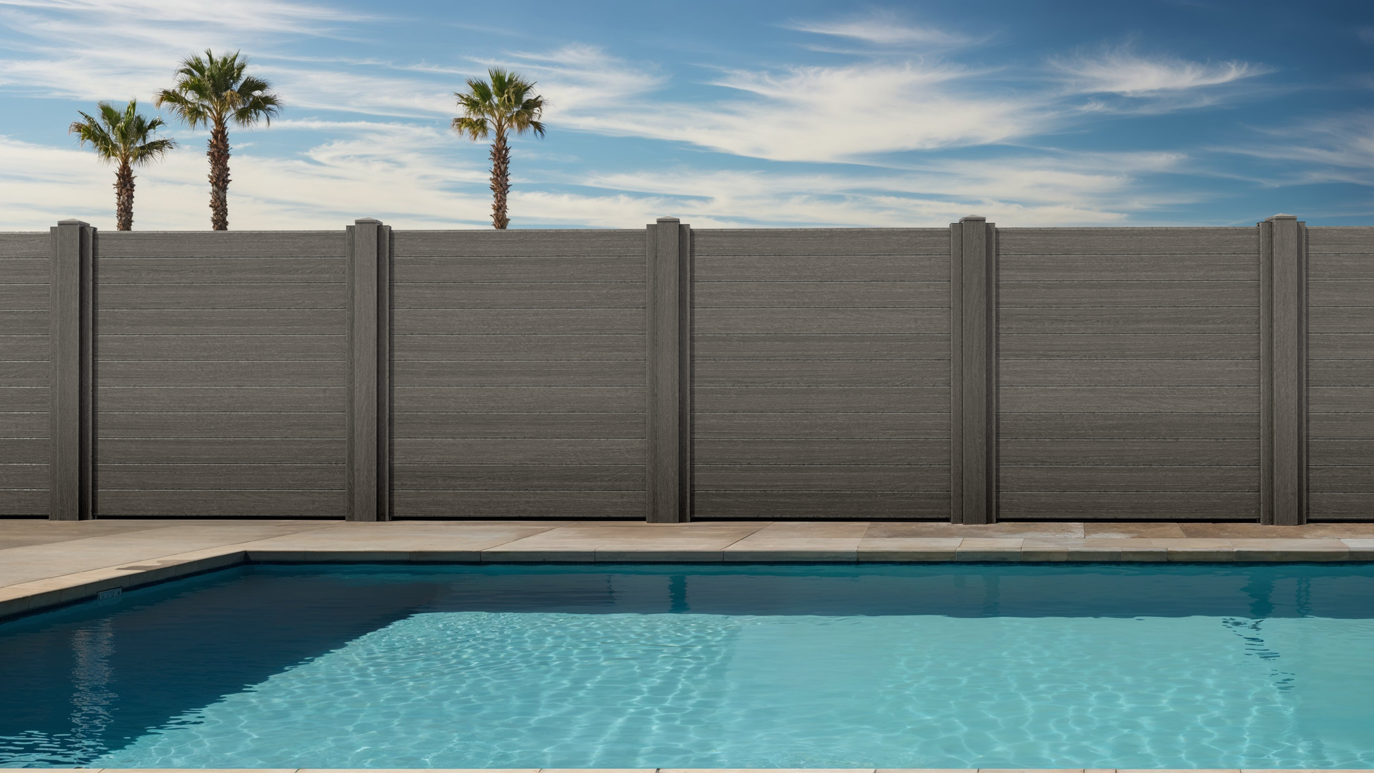 6x8 NC Composite Commercial Horizontal Privacy Fence – Built to Last, Weather-Resistant, Low Maintenance