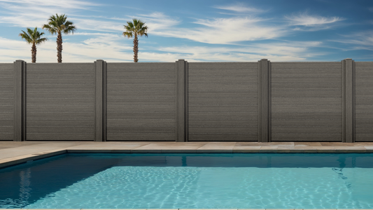 6x8 NC Composite Commercial Horizontal Privacy Fence – Built to Last, Weather-Resistant, Low Maintenance