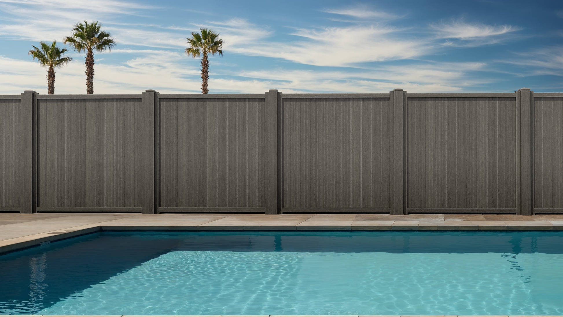 6x6 NC Composite Commercial Vertical Privacy Fence – Built to Last, Weather-Resistant, Low Maintenance