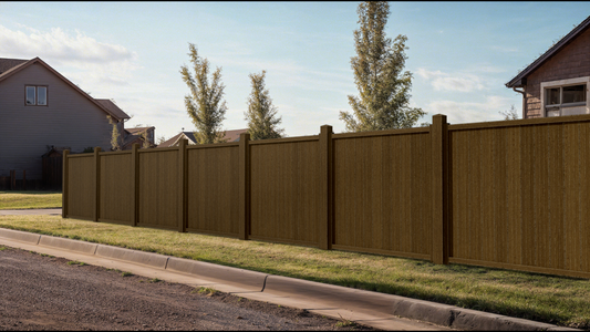 6x6 NC Composite Commercial Vertical Privacy Fence – Built to Last, Weather-Resistant, Low Maintenance