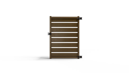 Composite Horizontal Full Size Gate – 6 ft. High x 4 ft. Wide – Sustainable, Strong, and Hidden Metal Frame for Extra Durability