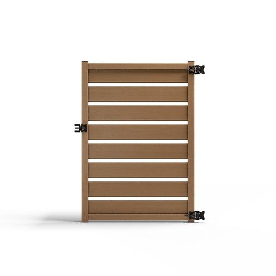 Composite Horizontal Full Size Gate – 6 ft. High x 4 ft. Wide – Sustainable, Strong, and Hidden Metal Frame for Extra Durability
