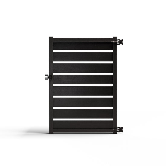 Composite Horizontal Full Size Gate – 6 ft. High x 4 ft. Wide – Sustainable, Strong, and Hidden Metal Frame for Extra Durability