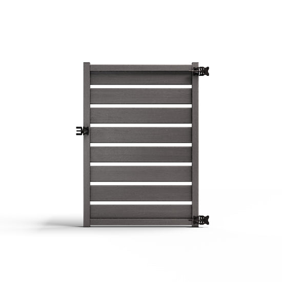 Composite Horizontal Full Size Gate – 6 ft. High x 4 ft. Wide – Sustainable, Strong, and Hidden Metal Frame for Extra Durability