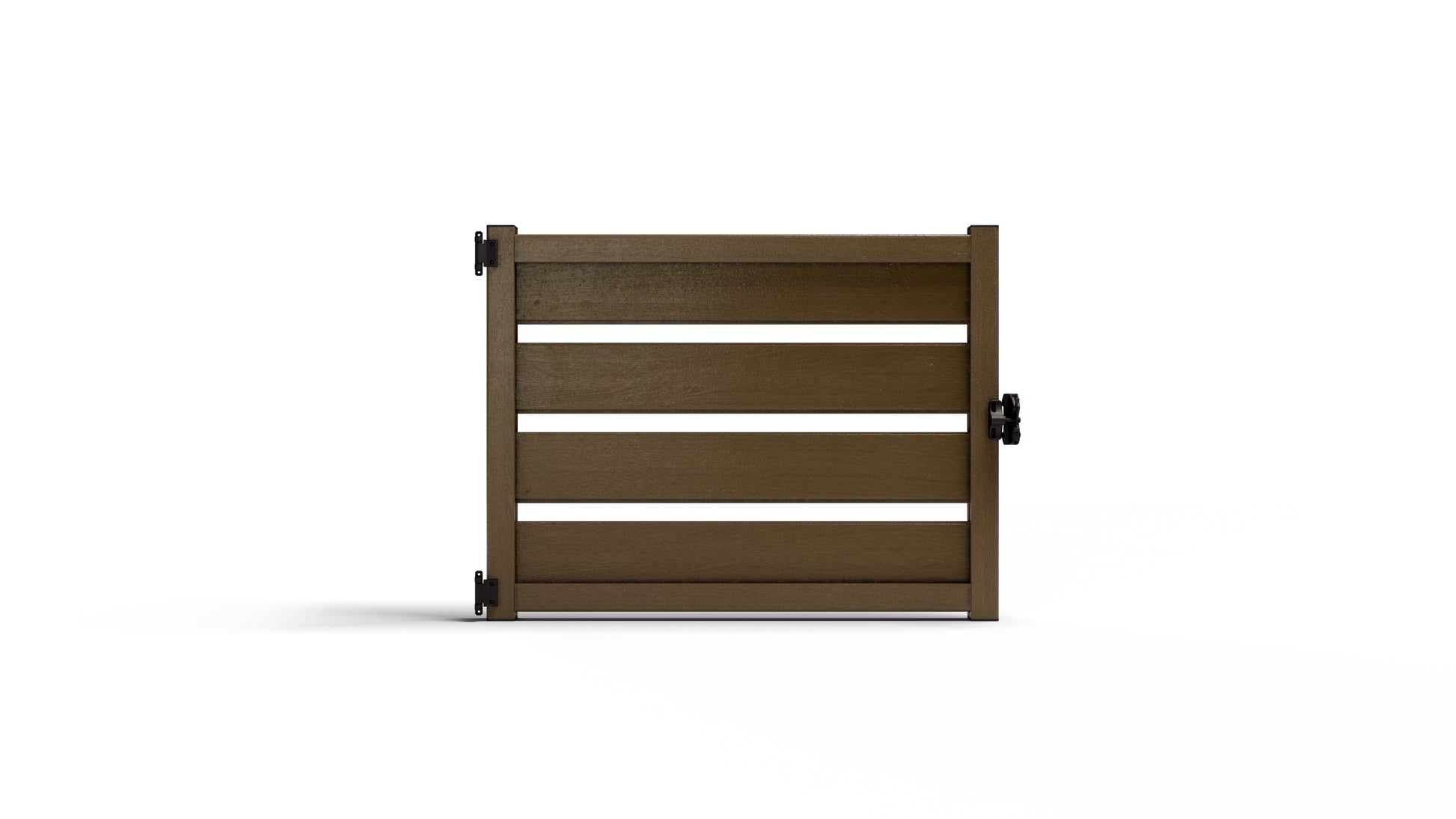 Composite Modern Horizontal Semi-Privacy Perimeter Fence Gate - 3.5 ft. H x 4 ft. W - 3.5 ft. H x 6 ft. W - Hurricane Wind, Flame Spread and Noise Reduction Rated - Durable, Eco-Friendly, and Low-Maintenance