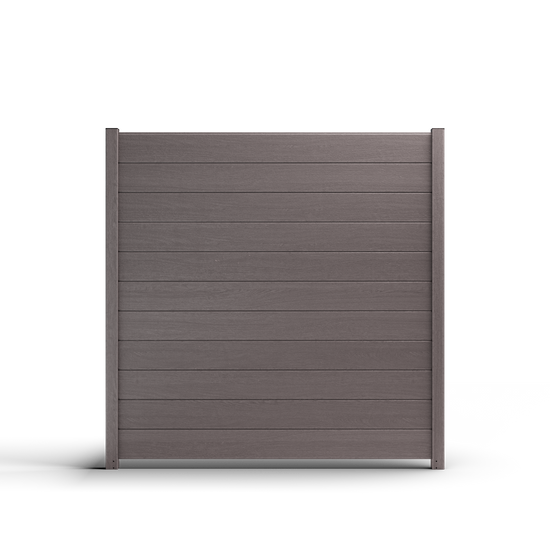 Composite Modern Horizontal Privacy Full Size Fence - 6 ft H x 6 ft W - Hurricane Wind, Flame Spread, Noise Reduction Rating - Sustainable, Durable, Eco-Friendly, and Low-Maintenance