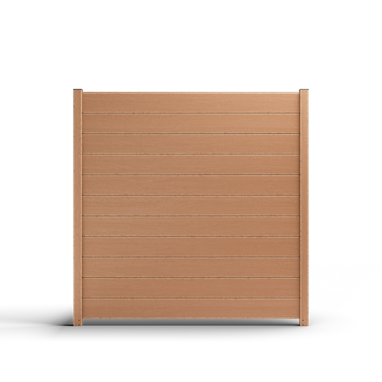 Composite Modern Horizontal Privacy Full Size Fence - 6 ft H x 6 ft W - Hurricane Wind, Flame Spread, Noise Reduction Rating - Sustainable, Durable, Eco-Friendly, and Low-Maintenance