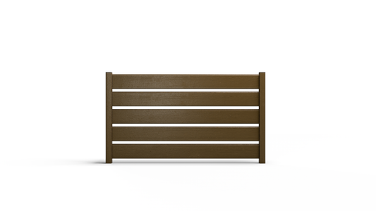 Composite Modern Horizontal Semi-Privacy Perimeter Fence - 3.5 ft. H x 6 ft. W - Hurricane Wind, Flame Spread, Noise Reduction Rating - Sustainable, Durable, Eco-Friendly, and Low-Maintenance