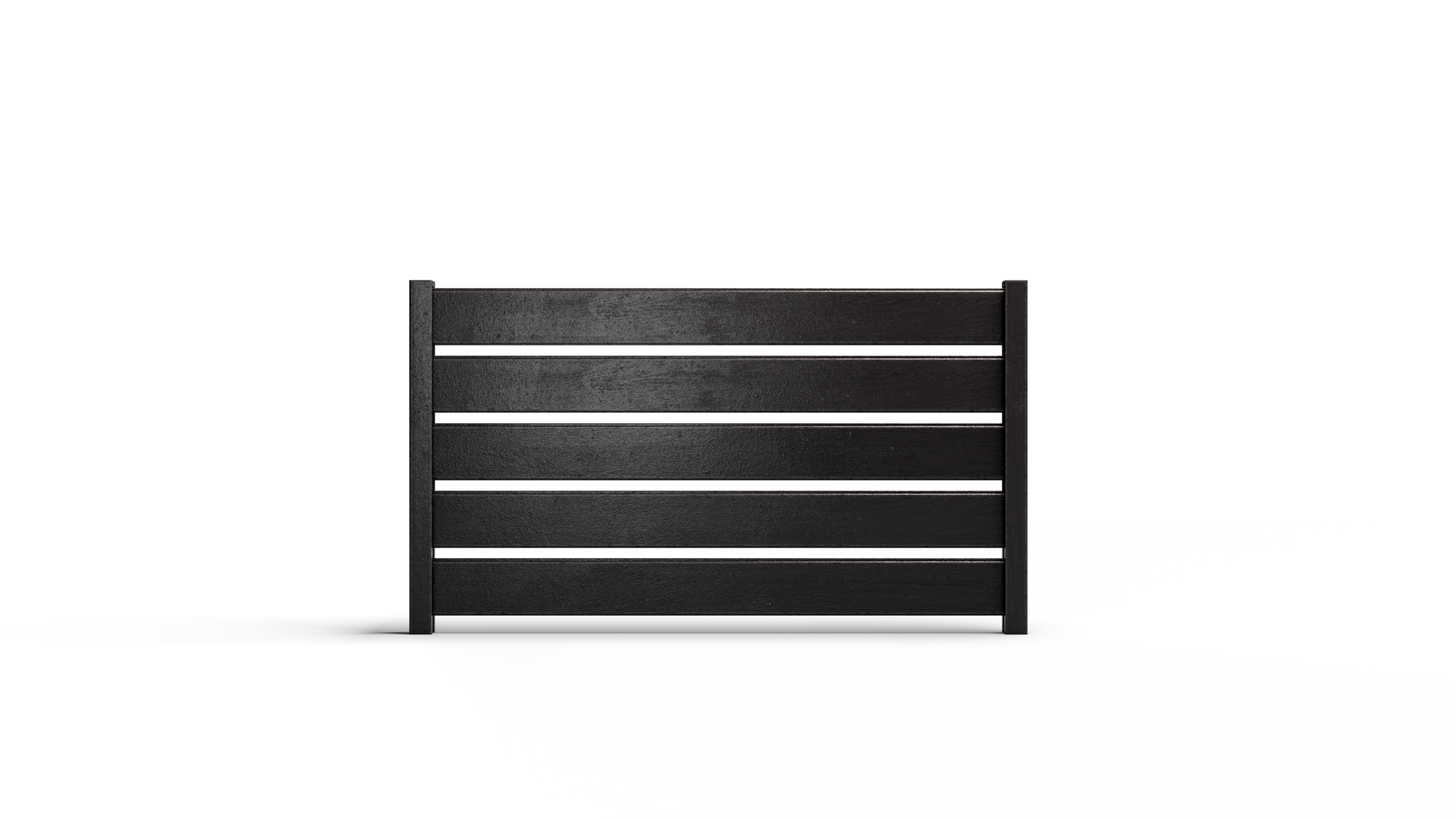 Composite Modern Horizontal Semi-Privacy Perimeter Fence - 3.5 ft. H x 6 ft. W - Hurricane Wind, Flame Spread, Noise Reduction Rating - Sustainable, Durable, Eco-Friendly, and Low-Maintenance