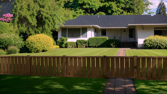 Composite Modern Vertical Semi-Privacy Perimeter Fence - 3.5 ft. H x 6 ft. W - Hurricane Wind, Flame Spread and Noise Reduction Rated - Durable, Eco-Friendly, and Low-Maintenance