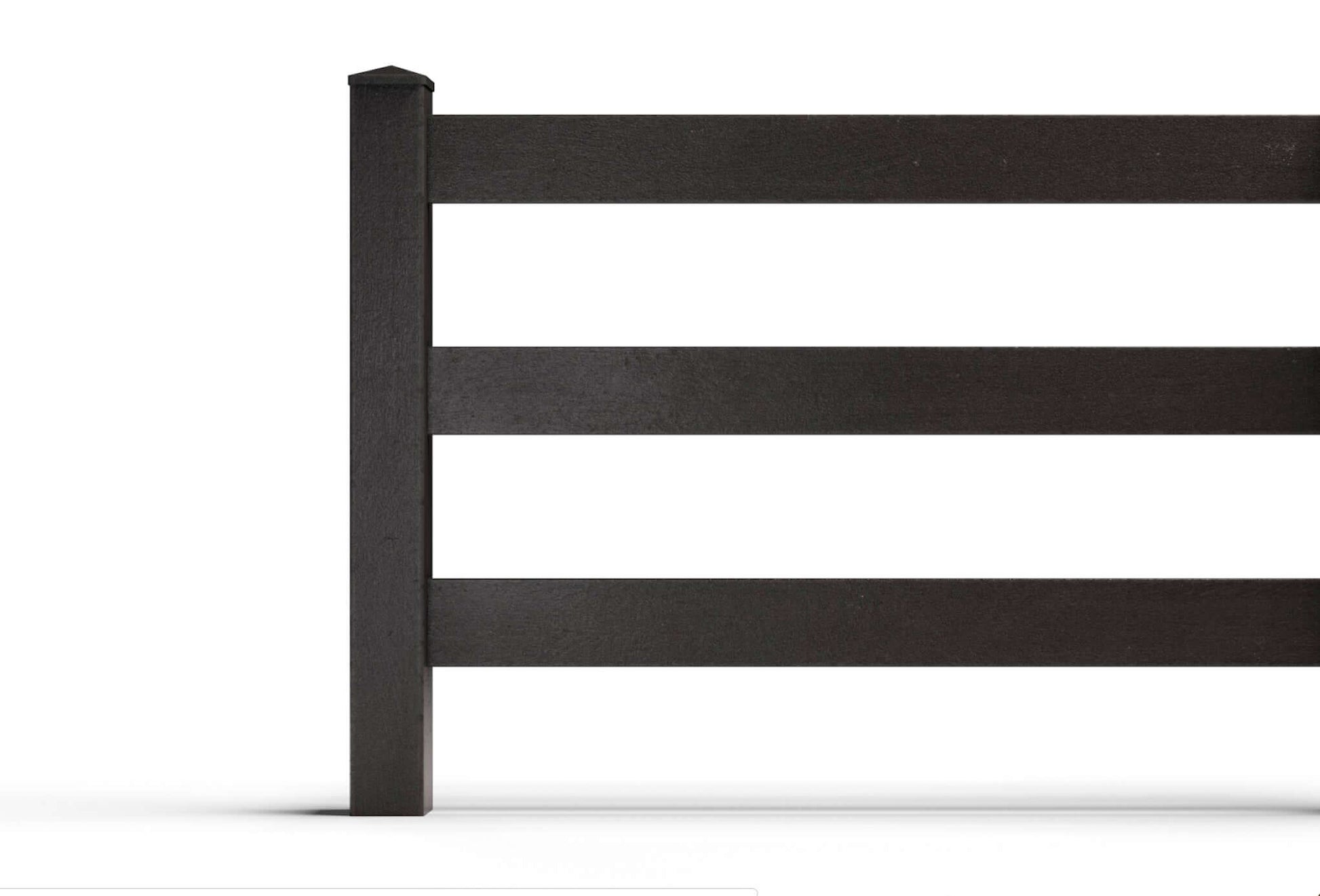 Composite Traditional Three-Board Ranch Rail – 4 ft. High x 5.75 ft. Wide – Durable & Eco-Friendly