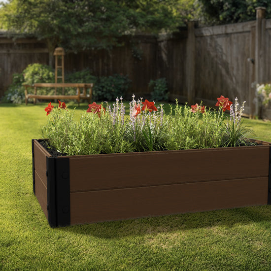 2x4 Composite Gardening Raised Bed – 12 in. High – Perfect for Shallow Rooted Plant Growth