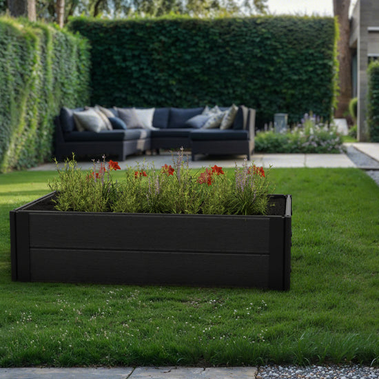 2x4 Composite Gardening Raised Bed – 12 in. High – Perfect for Shallow Rooted Plant Growth