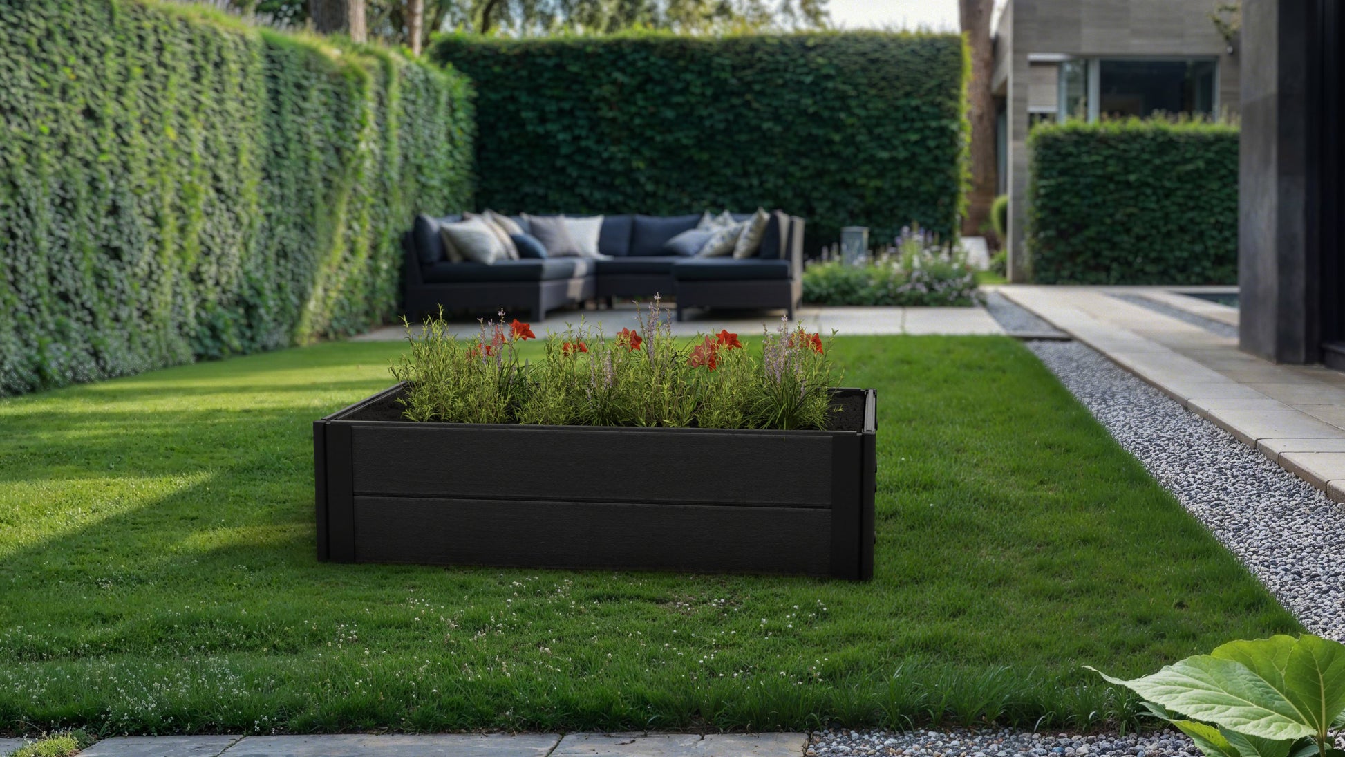 2x4 Composite Gardening Raised Bed – 12 in. High – Perfect for Shallow Rooted Plant Growth