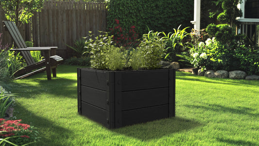 Medium Rooted Plants – Composite Raised Garden Bed (2 ft. L x 2 ft. W x 18 in. H) – Low Maintenance & Eco-Friendly