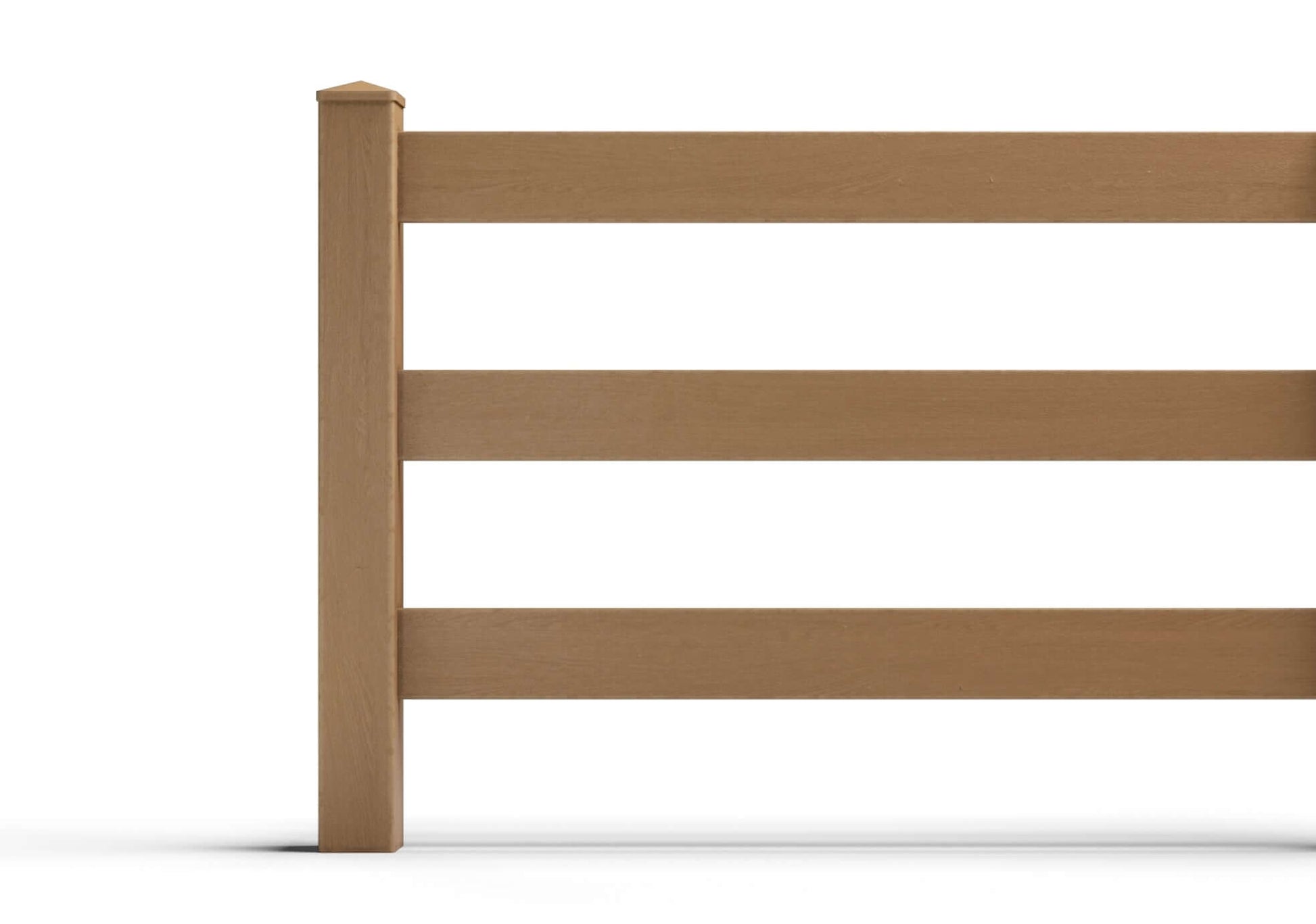 Composite Traditional Three-Board Ranch Rail – 4 ft. High x 5.75 ft. Wide – Durable & Eco-Friendly