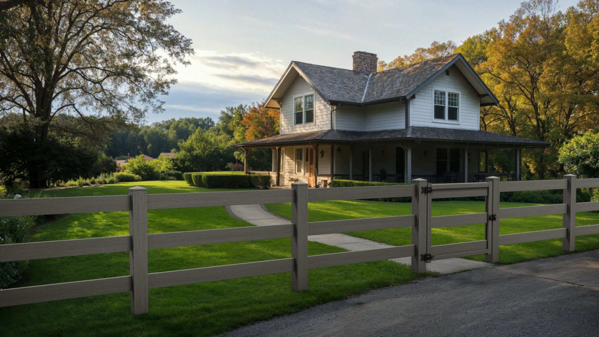 Composite Three-Board Ranch Rail Gate – 3.5 ft. H x 4 ft. W – Sustainable, Durable and Low-Maintenance