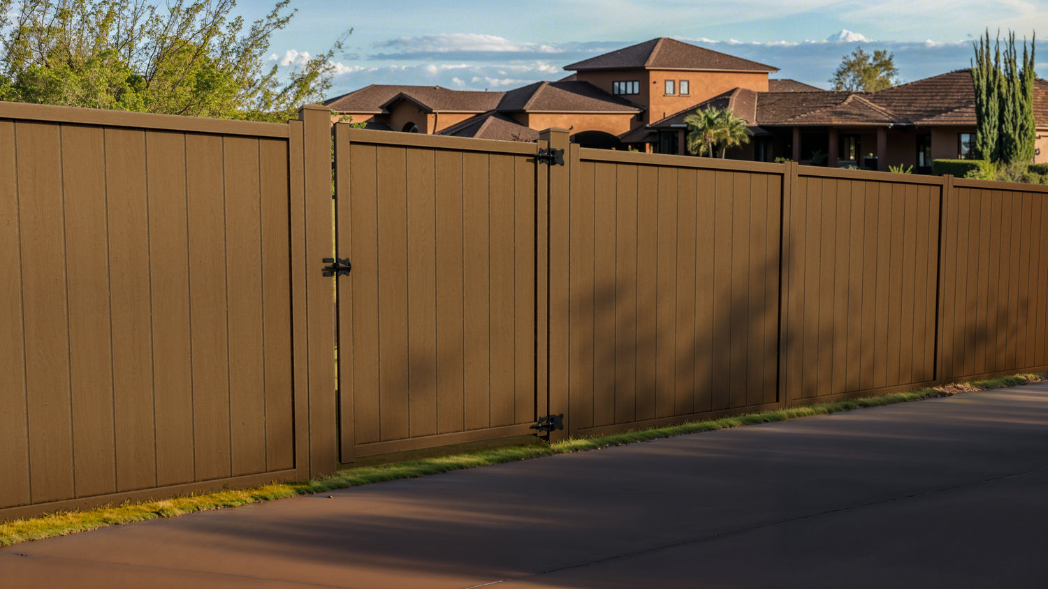 Composite Vertical Fence - 3.5 ft. H x 6 ft. W - Hurricane Wind, Flame Spread and Noise Reduction Rated - Durable, Eco-Friendly, and Low-Maintenance
