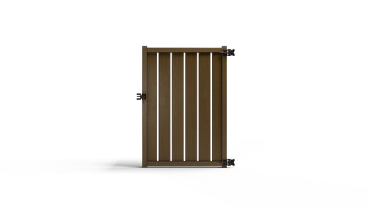 Composite Vertical Semi-Privacy Gate – 6 ft. High x 4 ft. Wide – Sustainable, Strong, and Hidden Metal Frame for Extra Durability