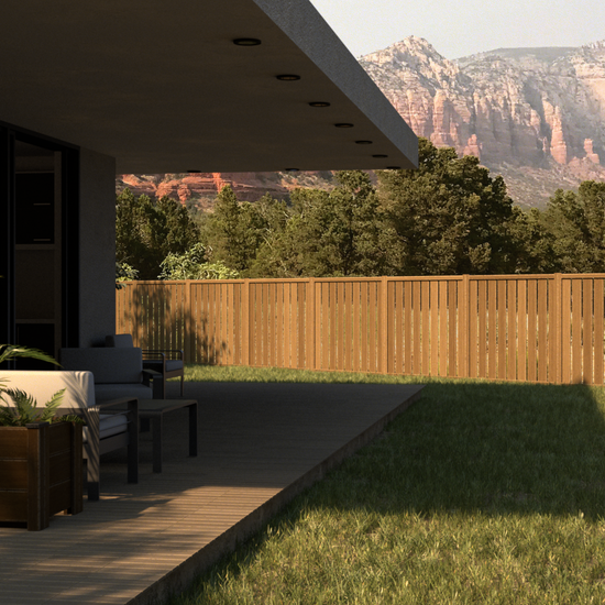 Composite Vertical Fence - 3.5 ft. H x 6 ft. W - Hurricane Wind, Flame Spread and Noise Reduction Rated - Durable, Eco-Friendly, and Low-Maintenance