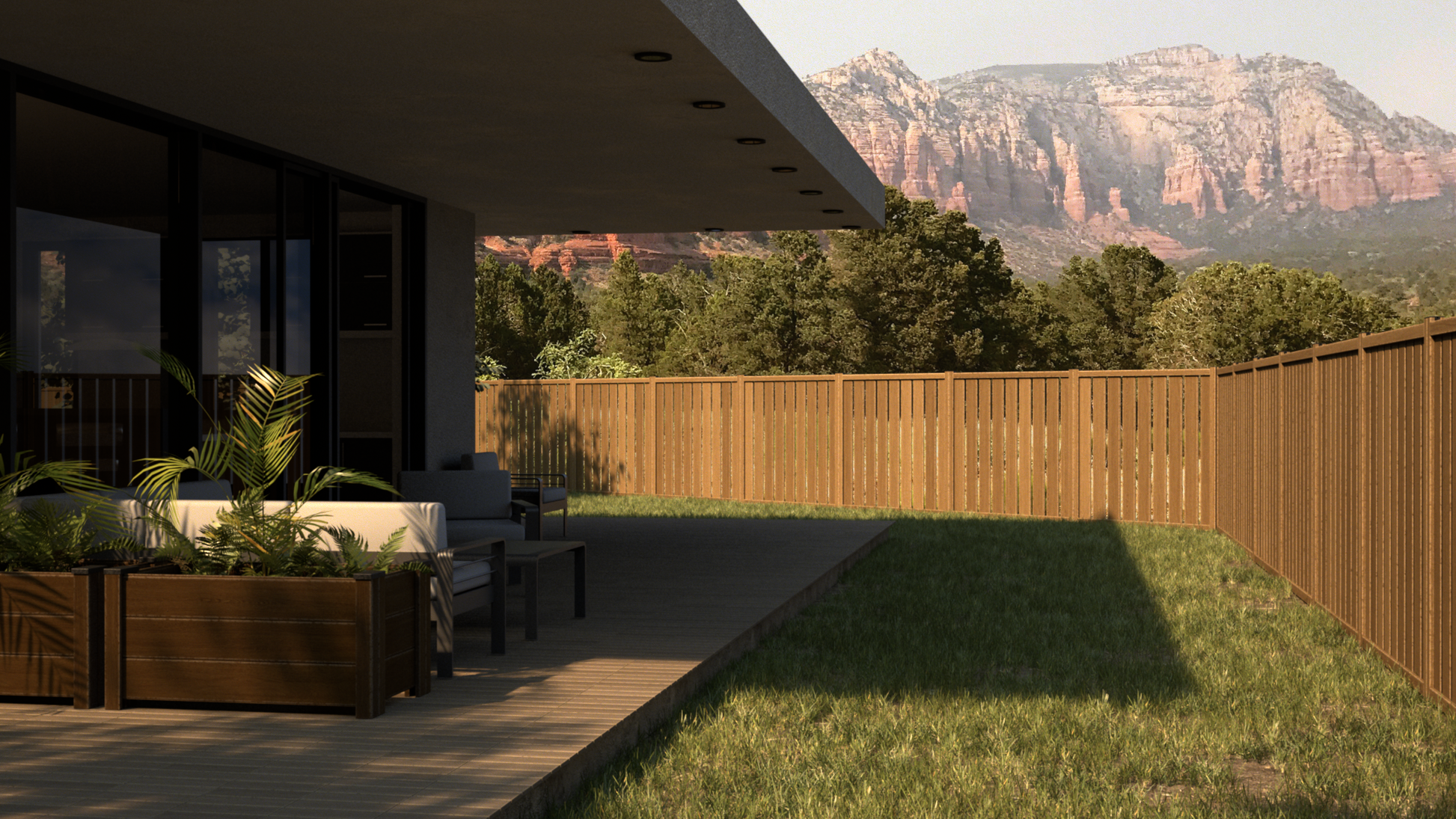 Composite Vertical Fence - 3.5 ft. H x 6 ft. W - Hurricane Wind, Flame Spread and Noise Reduction Rated - Durable, Eco-Friendly, and Low-Maintenance