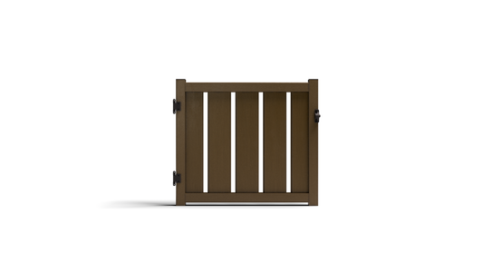 Composite Modern Vertical Privacy Perimeter Fence Gate (3.5 ft. H x 4 ft. W)