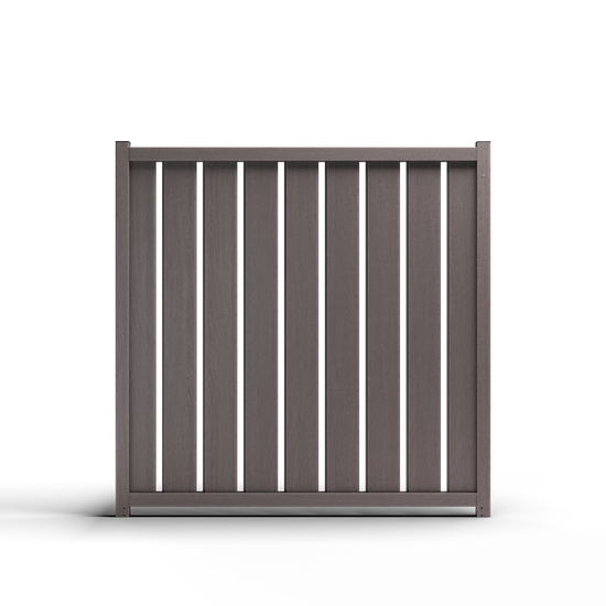 Composite Vertical Fence - 3.5 ft. H x 6 ft. W - Hurricane Wind, Flame Spread and Noise Reduction Rated - Durable, Eco-Friendly, and Low-Maintenance