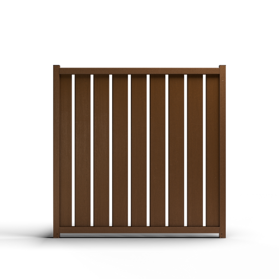 Composite Vertical Fence - 3.5 ft. H x 6 ft. W - Hurricane Wind, Flame Spread and Noise Reduction Rated - Durable, Eco-Friendly, and Low-Maintenance