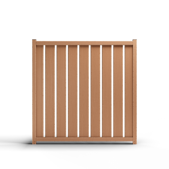Composite Vertical Fence - 3.5 ft. H x 6 ft. W - Hurricane Wind, Flame Spread and Noise Reduction Rated - Durable, Eco-Friendly, and Low-Maintenance