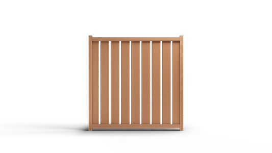 Composite Modern Vertical Semi-Privacy Full Size Fence (6 ft. H x 6 ft. W)