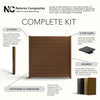 Composite Modern Horizontal Privacy Full Size Fence - 6 ft H x 6 ft W - Hurricane Wind, Flame Spread, Noise Reduction Rating - Sustainable, Durable, Eco-Friendly, and Low-Maintenance