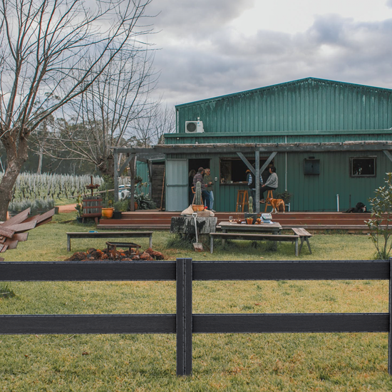 Composite Modern Ranch Rail – 3 ft. H x 5.75 ft. W – Hurricane Wind and Flame Spread Rated - Durable, Eco-Friendly, and Easy to Install