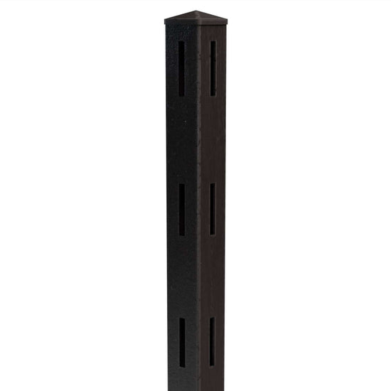 5x5 Composite Corner Post with Post Cap – For Traditional Ranch Rail Fencing – Eco-Friendly & Weather-Resistant