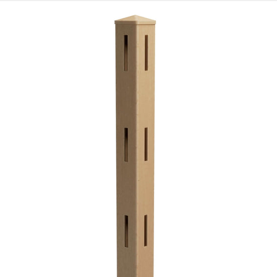 5x5 Composite Corner Post with Post Cap – For Traditional Ranch Rail Fencing – Eco-Friendly & Weather-Resistant