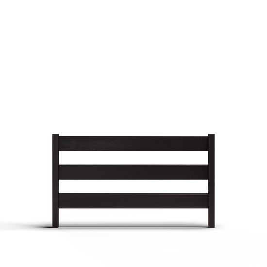 Composite Modern Three Board Ranch Rail (4 ft. H x 5.75 ft. W)– Hurricane Wind and Flame Spread Rated - Durable, Eco-Friendly, and Easy to Install