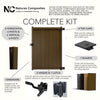 Composite Modern Vertical Privacy Full Size Fence Gate (6 ft. H x 4 ft. W) *Hanging posts sold separately