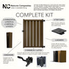 Composite Modern Vertical Semi-Privacy Full Size Fence Gate (5.5 ft. H x 3.8 ft. W) *Hanging posts sold separately