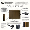 Composite Modern Vertical Privacy Perimeter Fence Gate (3 ft. H x 4 ft. W)