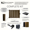 Composite Modern Vertical Semi-Privacy Perimeter Fence Gate (3 ft. H x 4 ft. W)