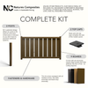 Composite Modern Vertical Semi-Privacy Perimeter Fence (3.5 ft. H x 69 in. W)