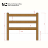 Composite Traditional Three-Board Ranch Rail (4 ft. H x 69 in. W)