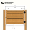 Composite Modern Horizontal Privacy Perimeter Fence Gate (3 ft. H x 4 ft. W)